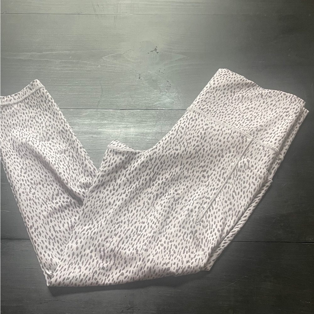 Athleta Gray Animal Print Leggings